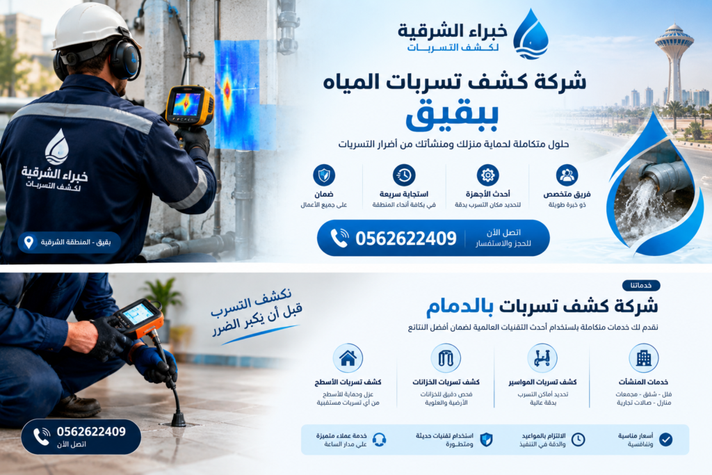 شركة كشف تسربات المياه ببقيق